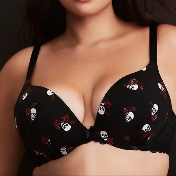 torrid Other - Torrid Skull Roses Black Lace Pushup Bra 42DD
